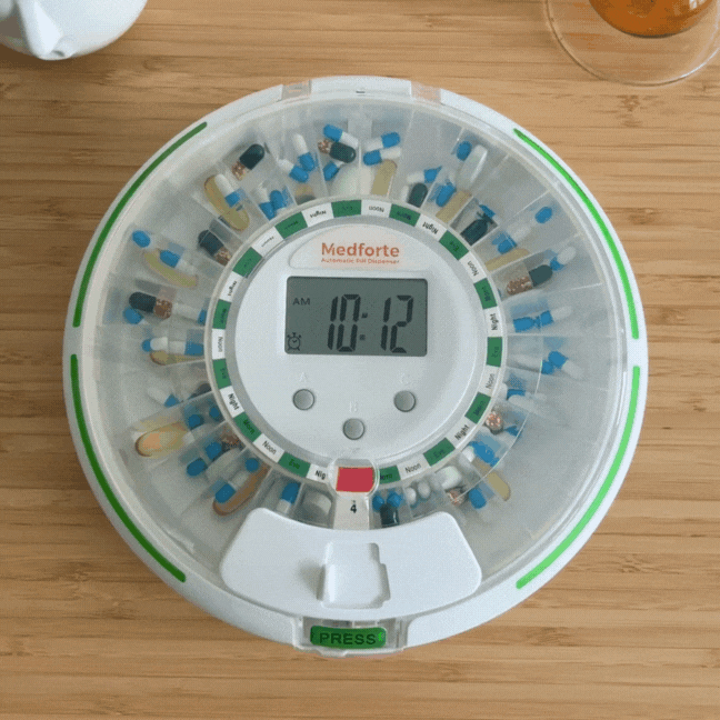 Short Animation Showing Alarm and Rotation of Medforte Automatic Pill Dispenser